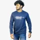 Men's Navy Blue Full Sleeve T-Shirt | Premium Cotton Round Neck Casual T-Shirt